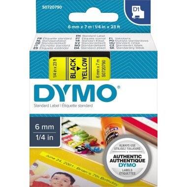 Dymo Schriftband 43618 Black Schwarz Yellow Gelb (S0720790)