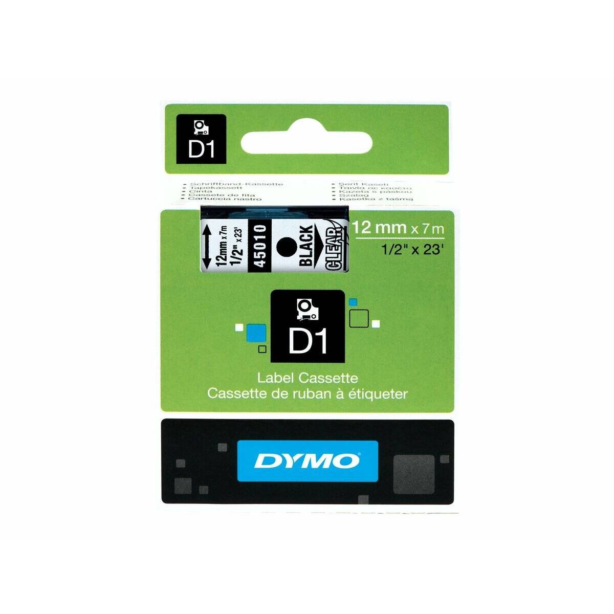 Dymo Dymo Schriftband 45010 Clear Black (S0720500)