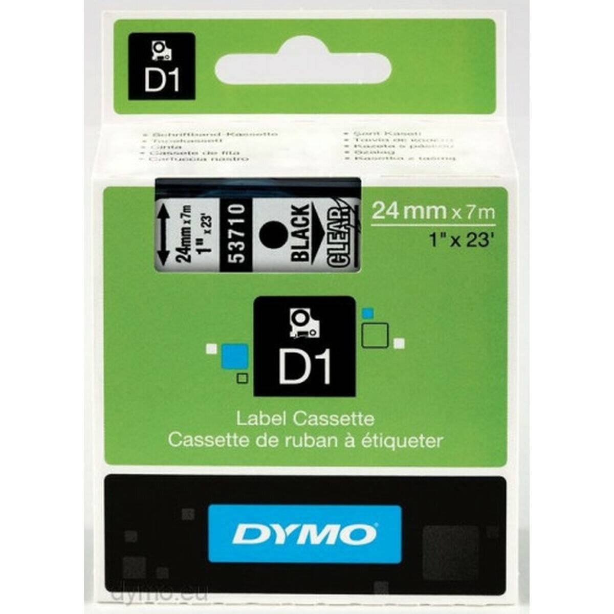 Dymo Schriftband 53710 Clear Black (S0720920)
