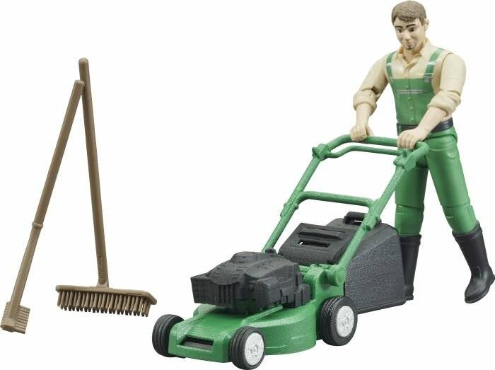 bruder bworld GÃ ¤ rtner mit RasenmÃ ¤ her, Spielfigur