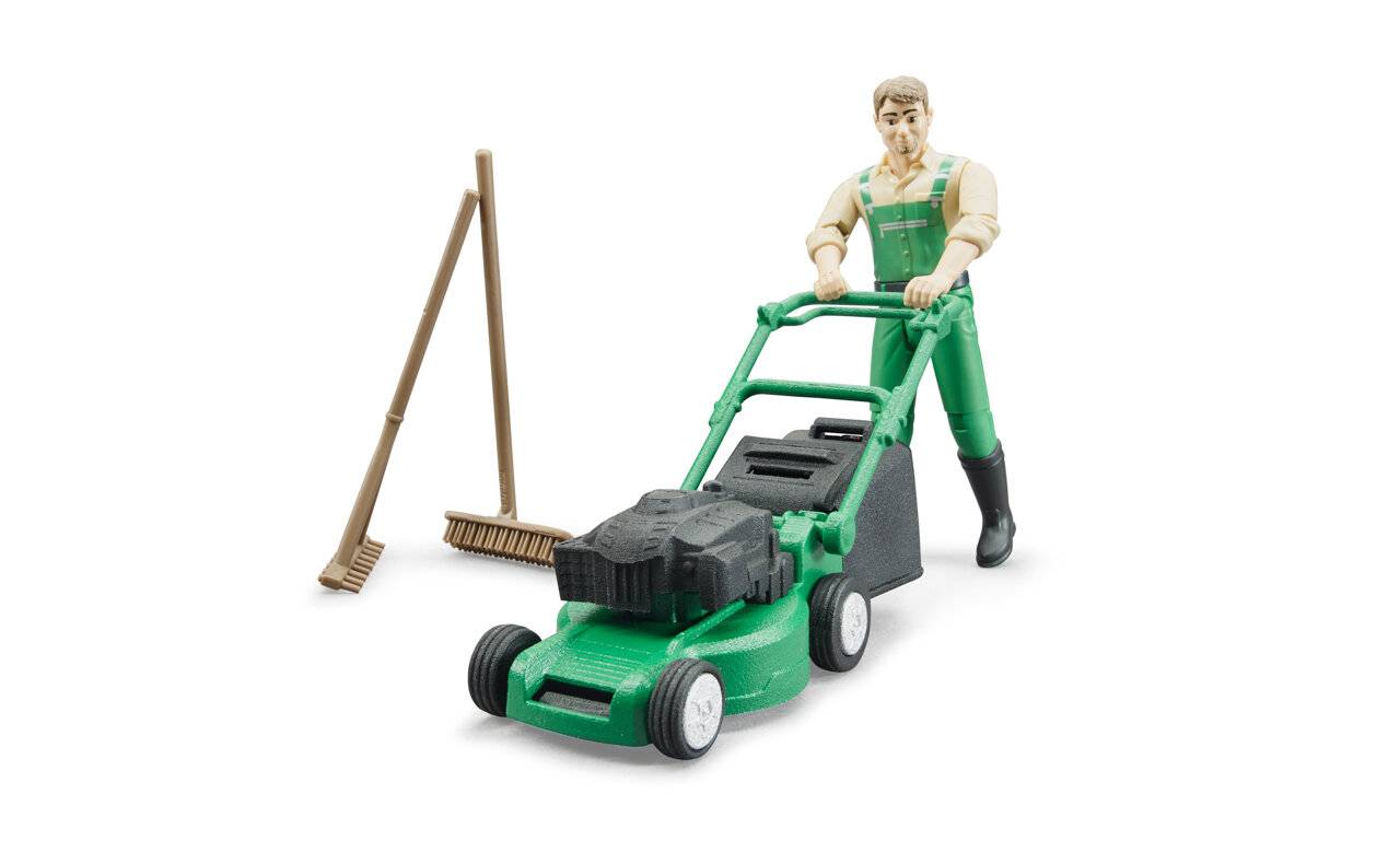 bruder bworld GÃ ¤ rtner mit RasenmÃ ¤ her, Spielfigur