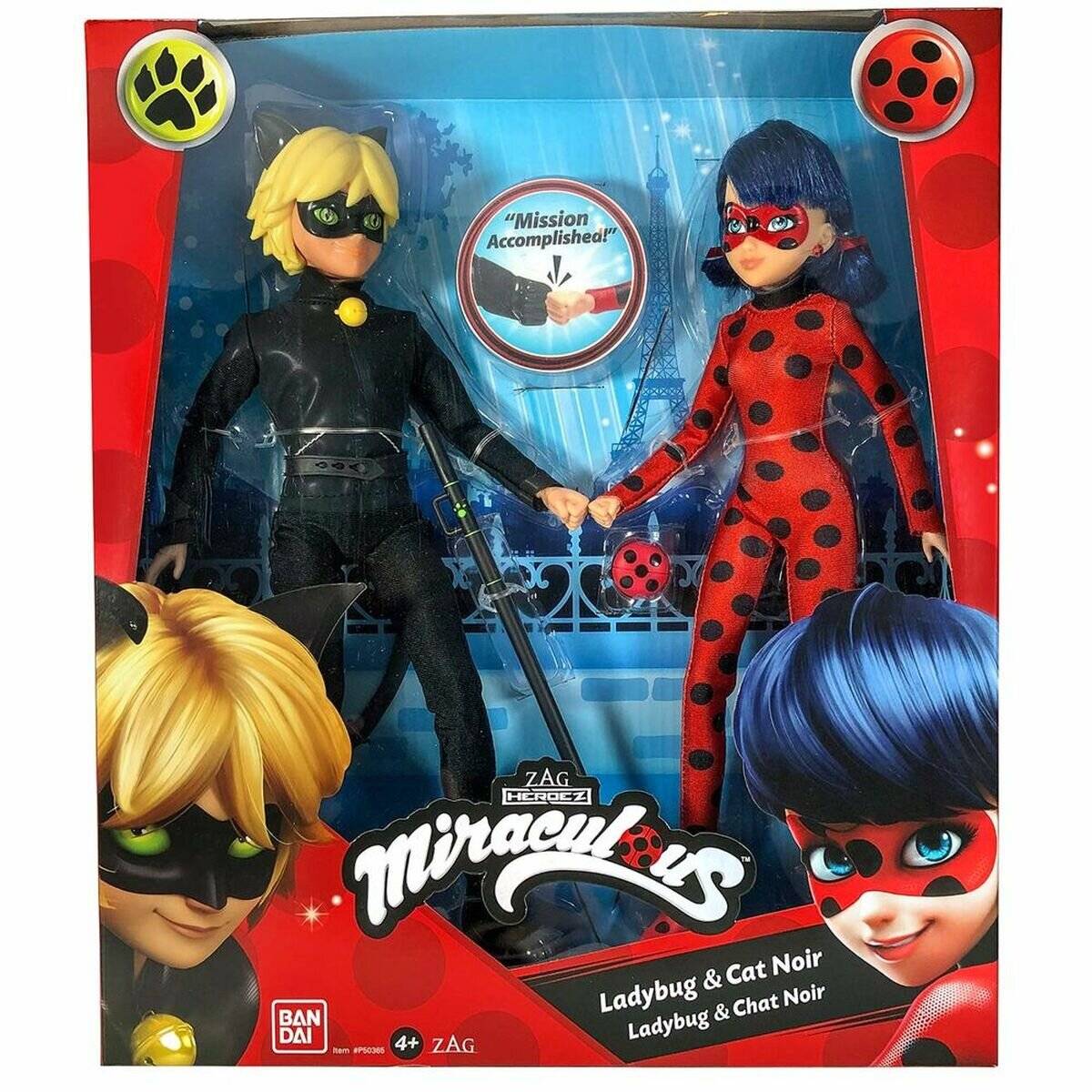 Miraculous Ladybug und Cat Noir,ca. 26cm