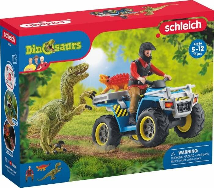Schleich Flucht auf Quad vor Velociraptor (41466)