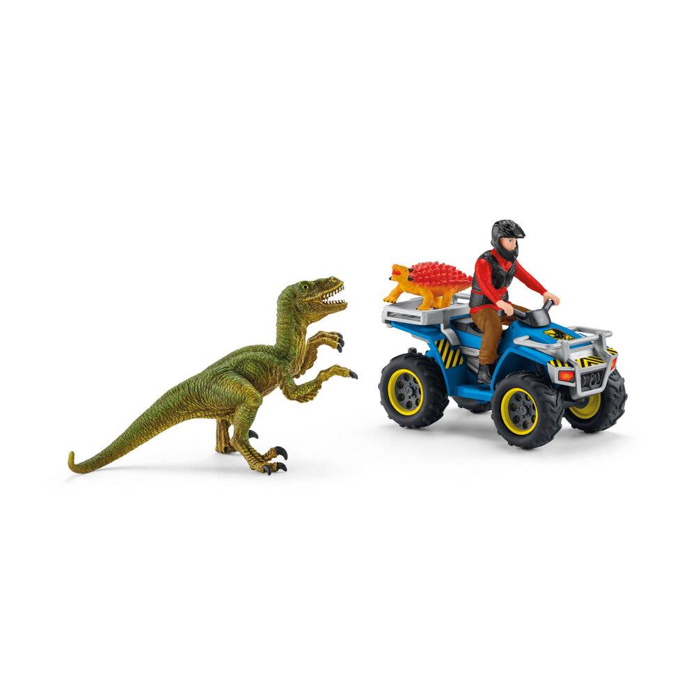 Schleich Flucht auf Quad vor Velociraptor (41466)