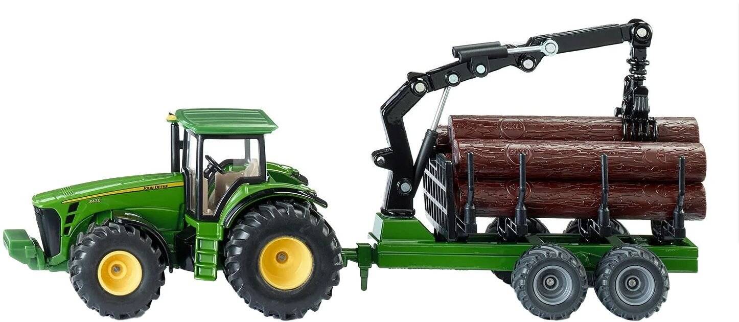 Siku SIKU 1954 Traktor mit Forstanhä nger 1:50