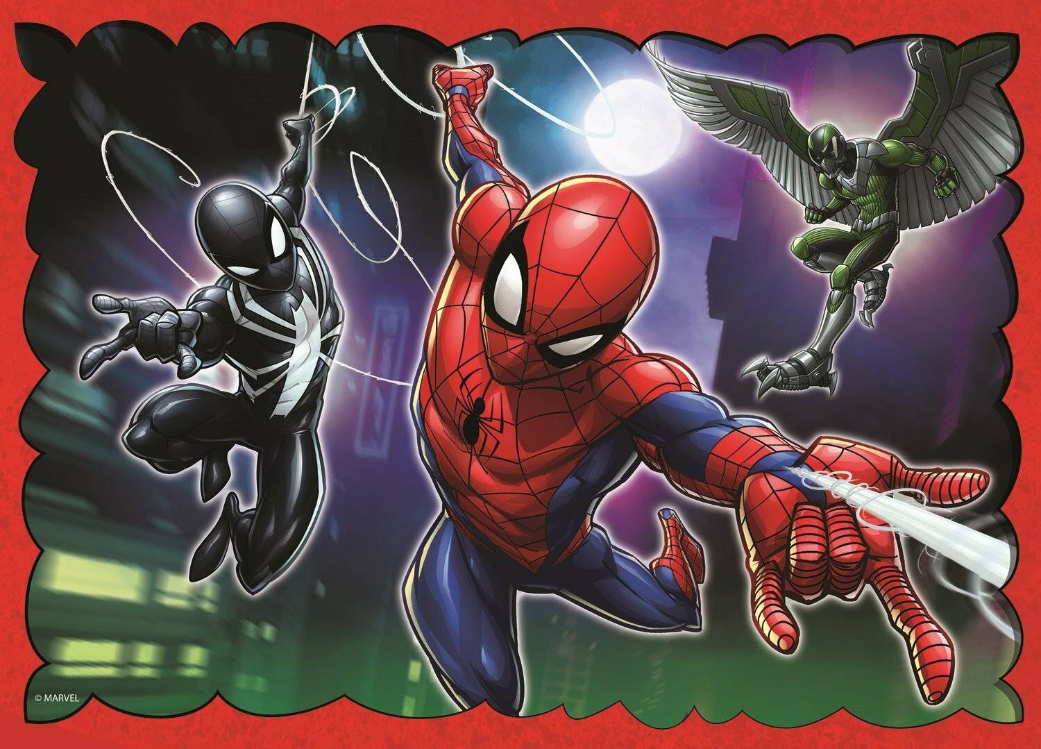 4 in 1 Puzzle 35,48,54,70 Teile ? Spide