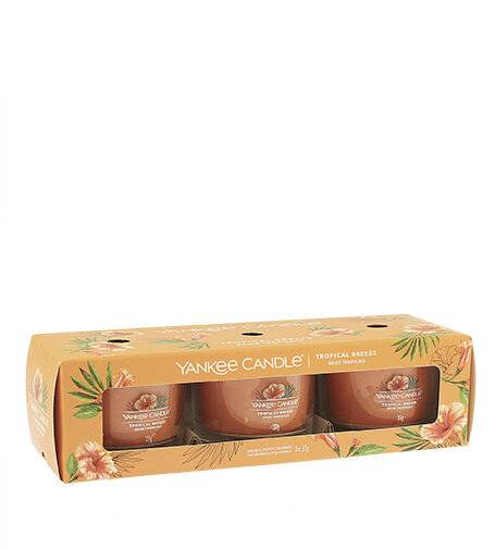 Set of votive candles in glass Tropica l Breeze 3 x 37 g