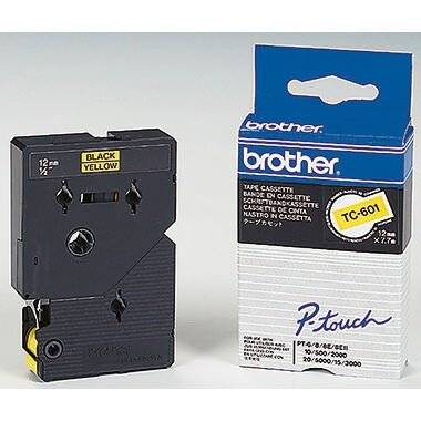 Brother P-touch TC 601 yellow/black (12 mm)