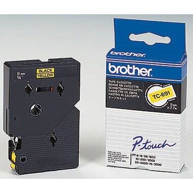 Brother P-touch TC 691 yellow/black (9 mm)