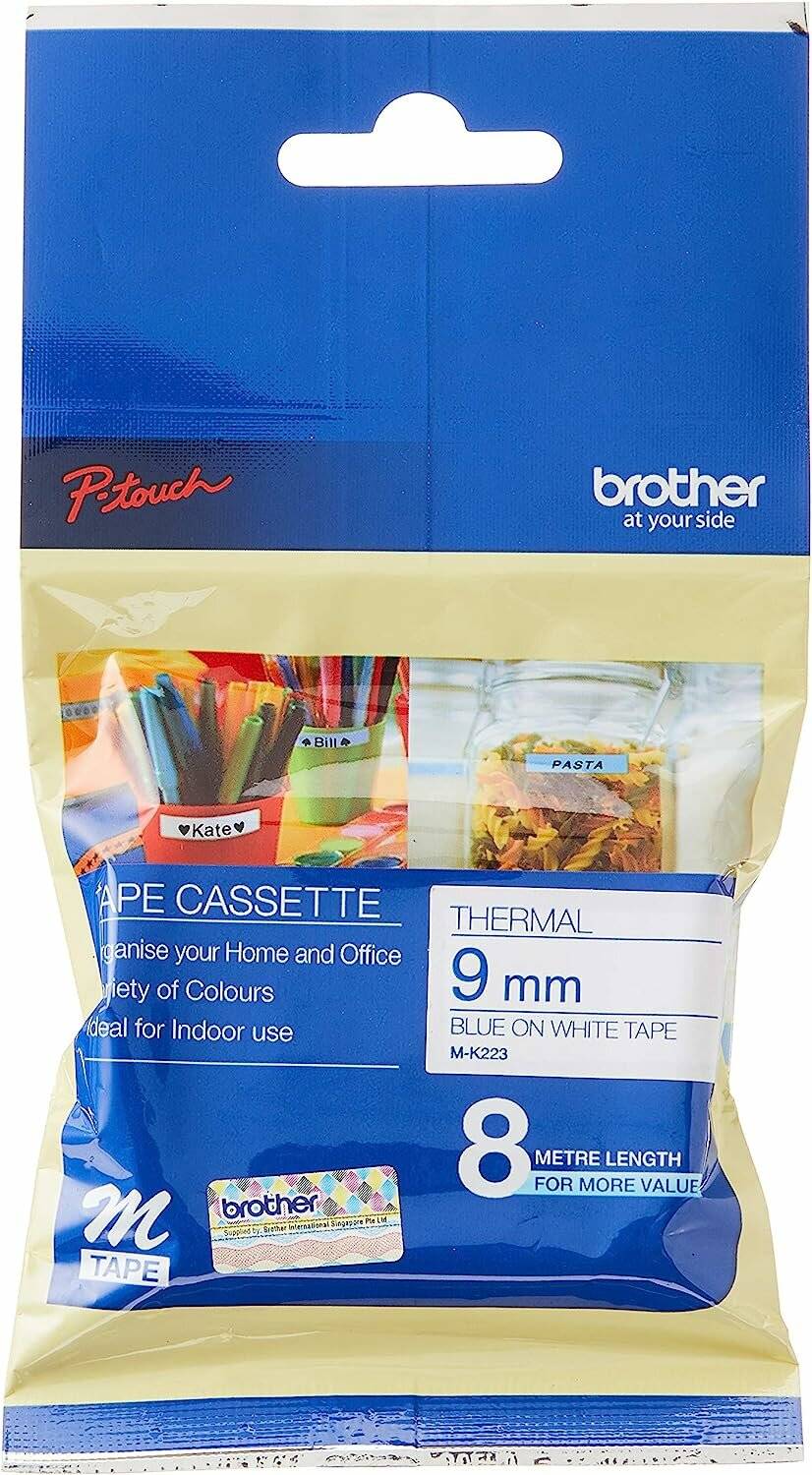 Brother P-touch MK223BZ white/blue 4m (9 mm)