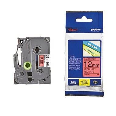 Brother P-touch Schriftband TZe-431 12mm x 8m schwarz/rot