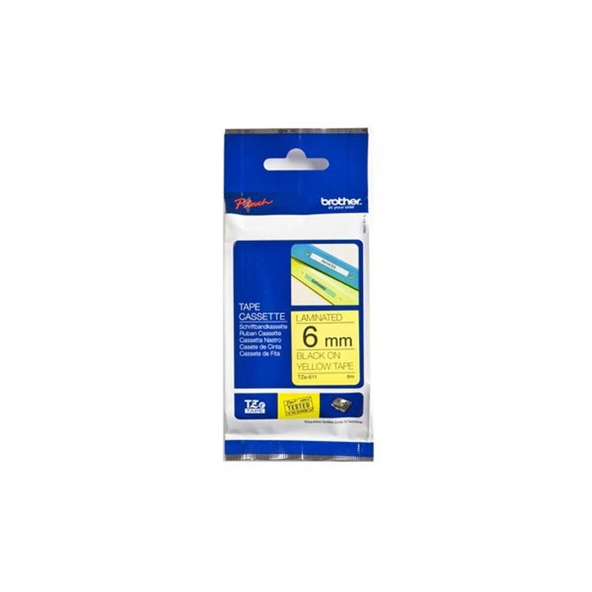 Brother P-touch Schriftband TZe-611 6mm x 8m
