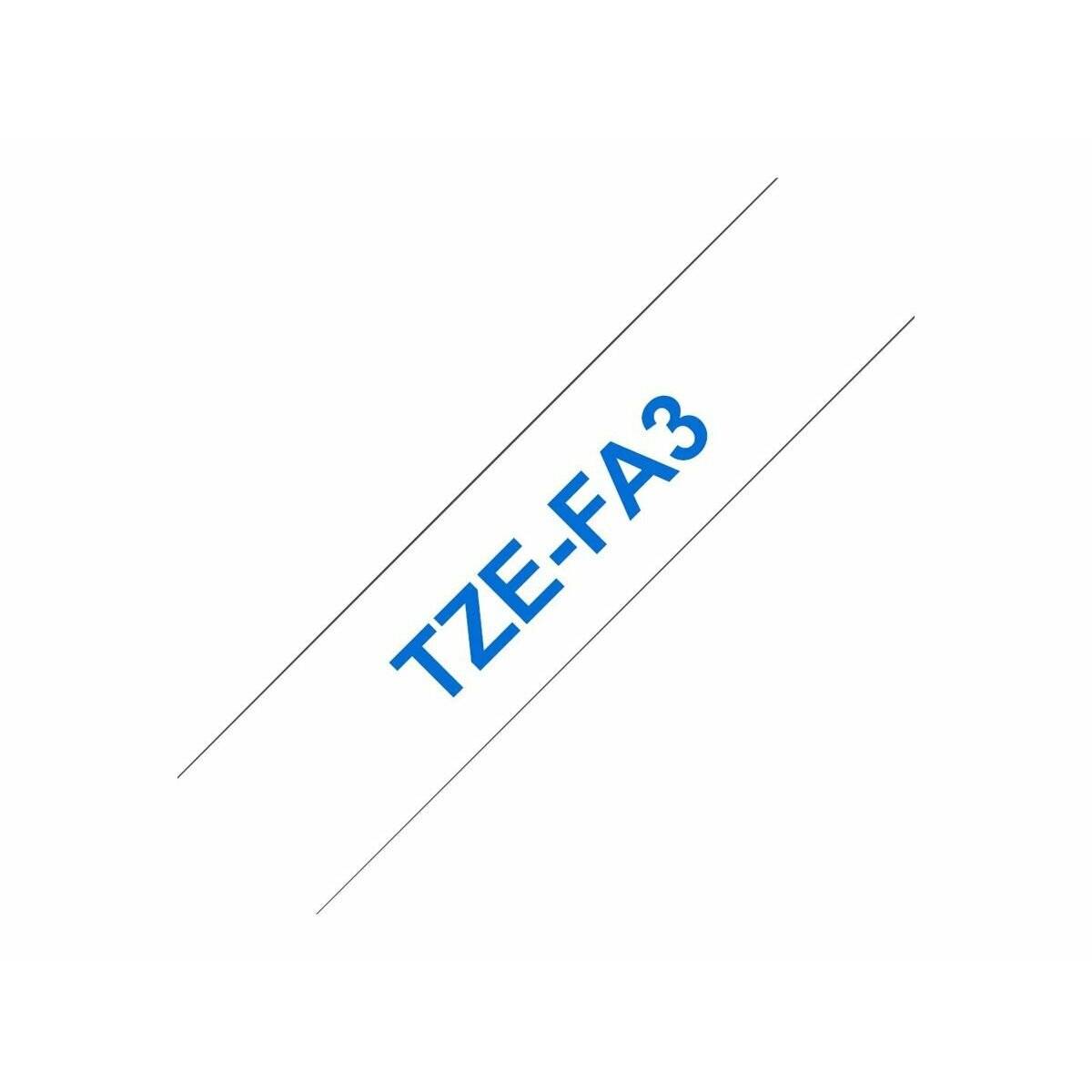 Brother P-touch Textil-Schriftband TZe-FA3 12mm x 3m