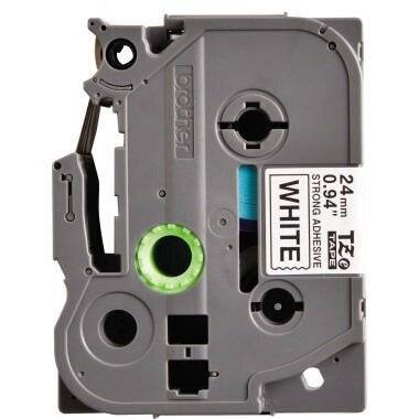 Brother P-touch Schriftband TZe-S251 24mm x 8m schwarz/weiß laminiert stark selbstklebend