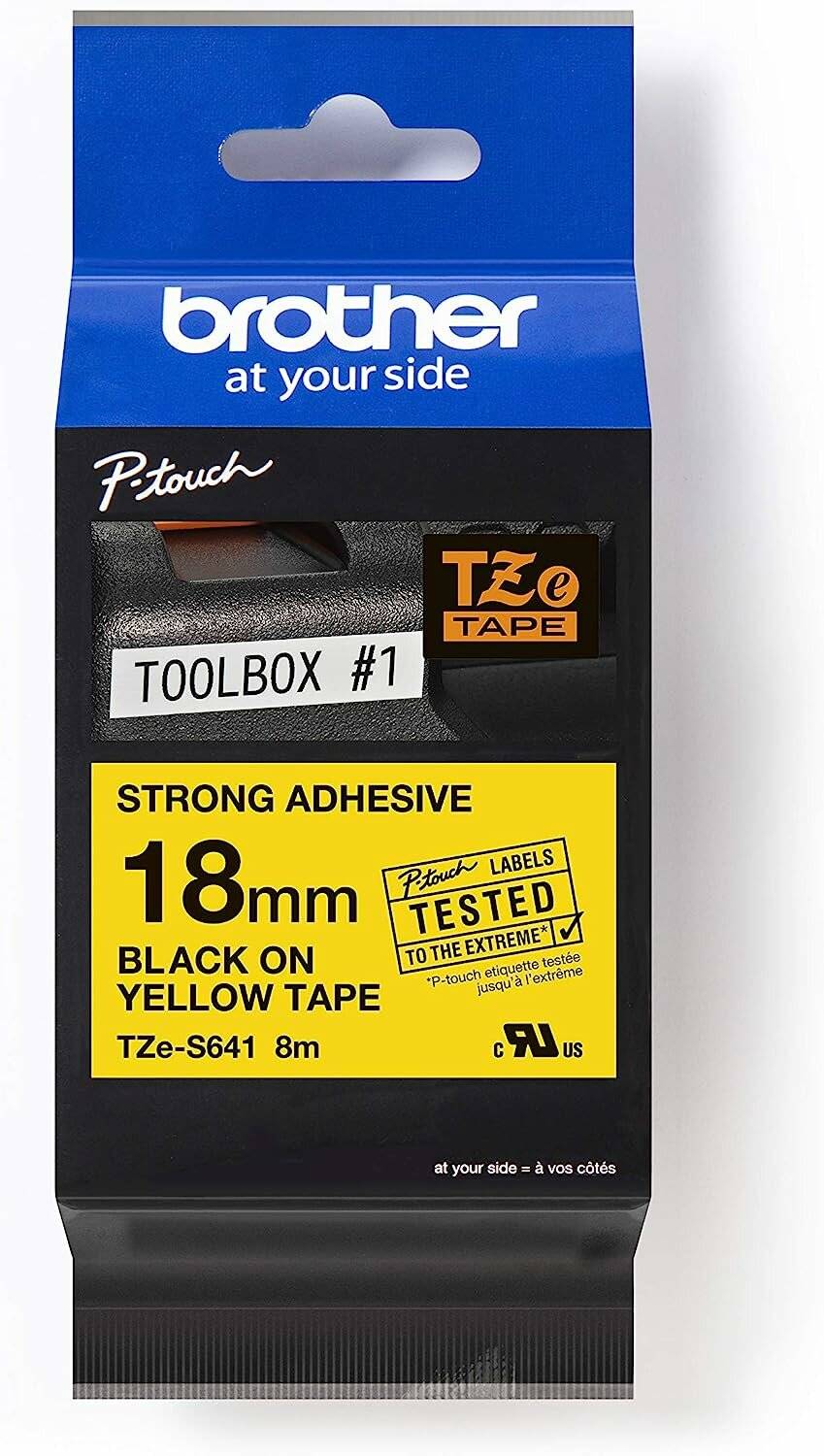 Brother P-touch TZE-S641 yellow/black (8m x 18mm)