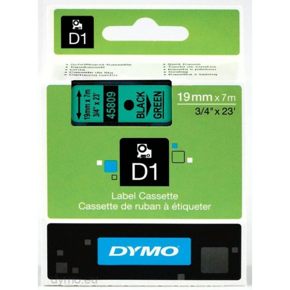 Dymo Schriftband 45809 Green Black (S0720890)