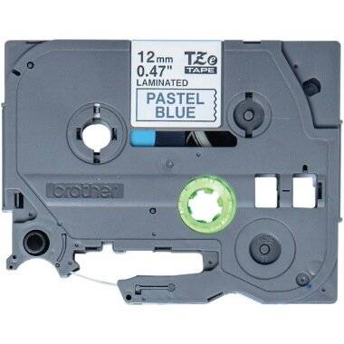 Brother P-touch TZe-MQG531 TZe-231 pastell blau/schwarz schwarz (matt) 4m (12mm)laminiert