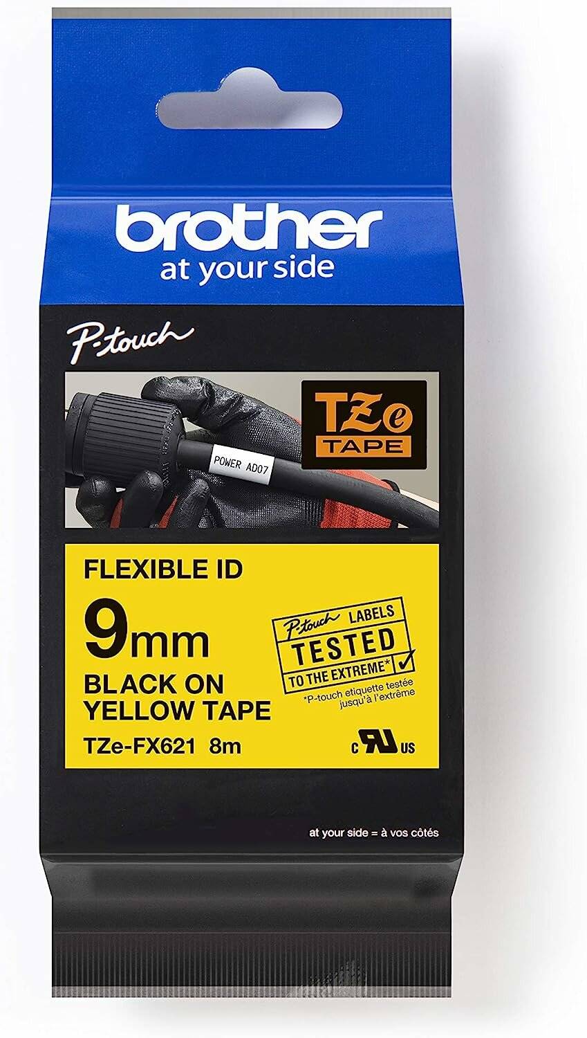 Brother P-touch Schriftband TZe-FX621 9mm x 8m