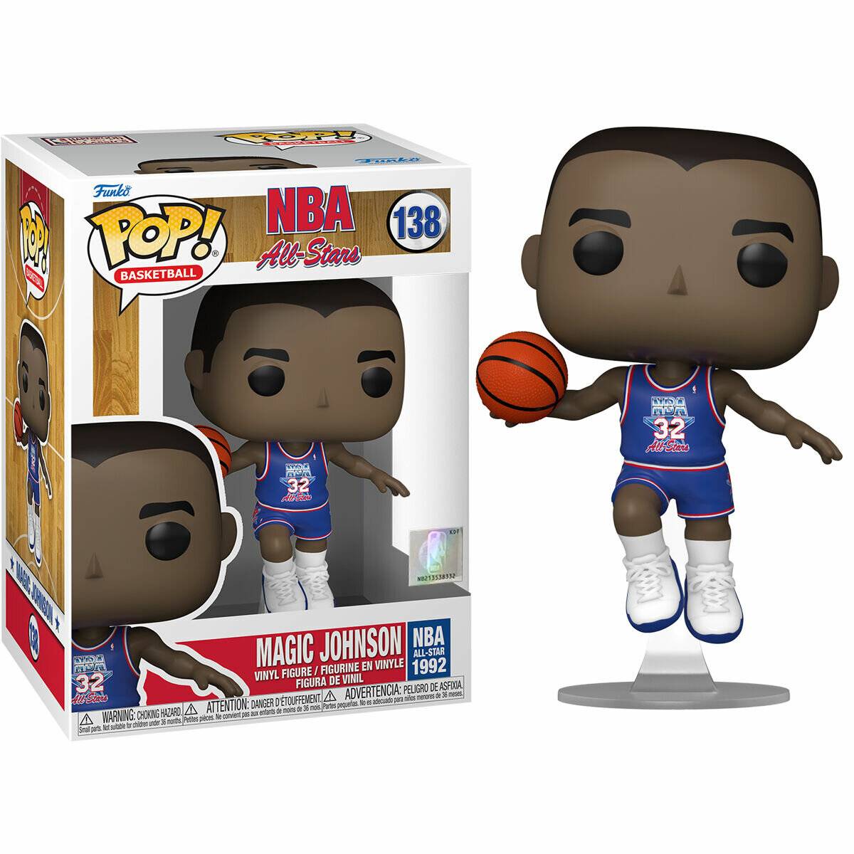 Funko POP NBA: Legenden - Magic Johnson (BlueAllStarUni1991)