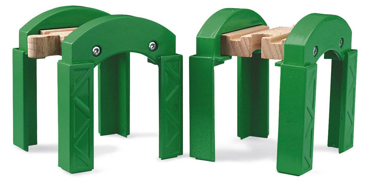 BRIO World Stapelbares BrÃ ¼ ckensystem, Bahn (grÃ ¼ n/braun)