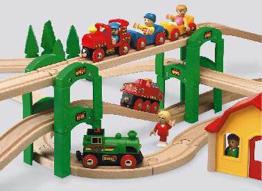 BRIO World Stapelbares BrÃ ¼ ckensystem, Bahn (grÃ ¼ n/braun)