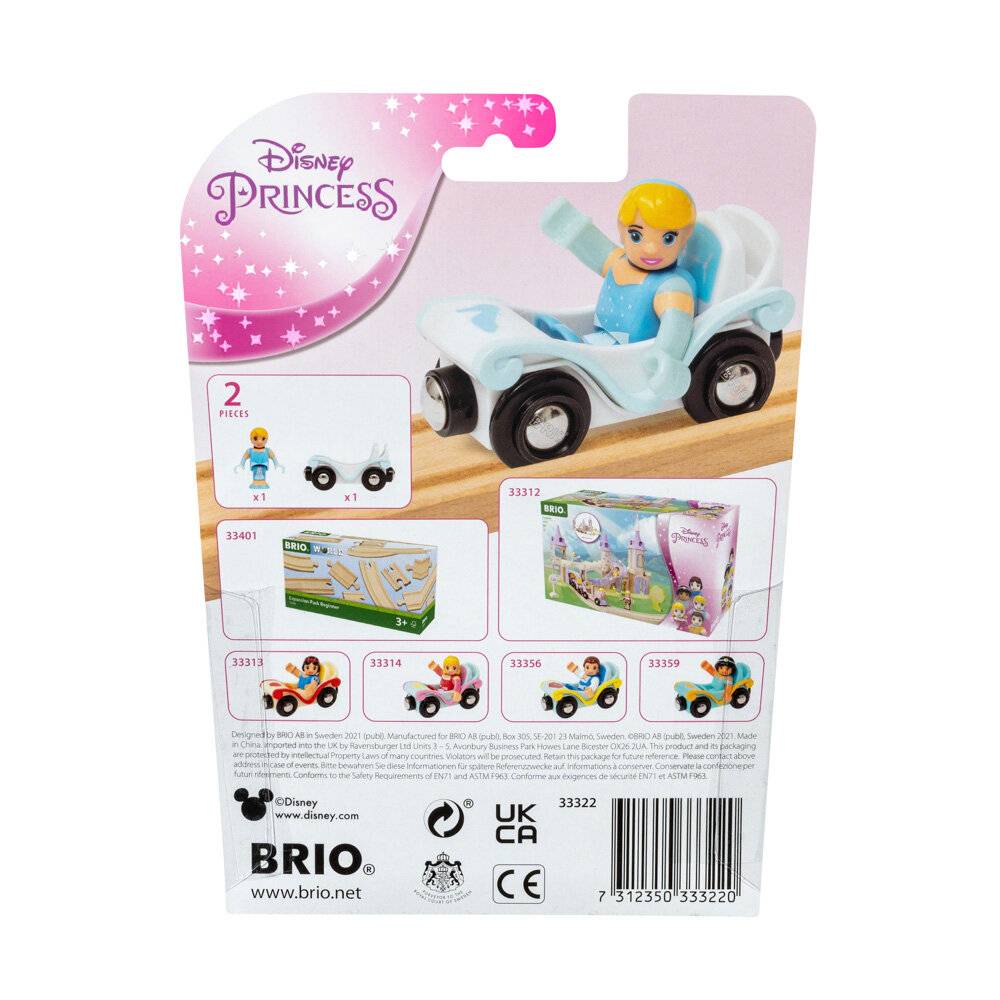 BRIO Disney Princess Cinderella mit Waggon, Spielfahrzeug