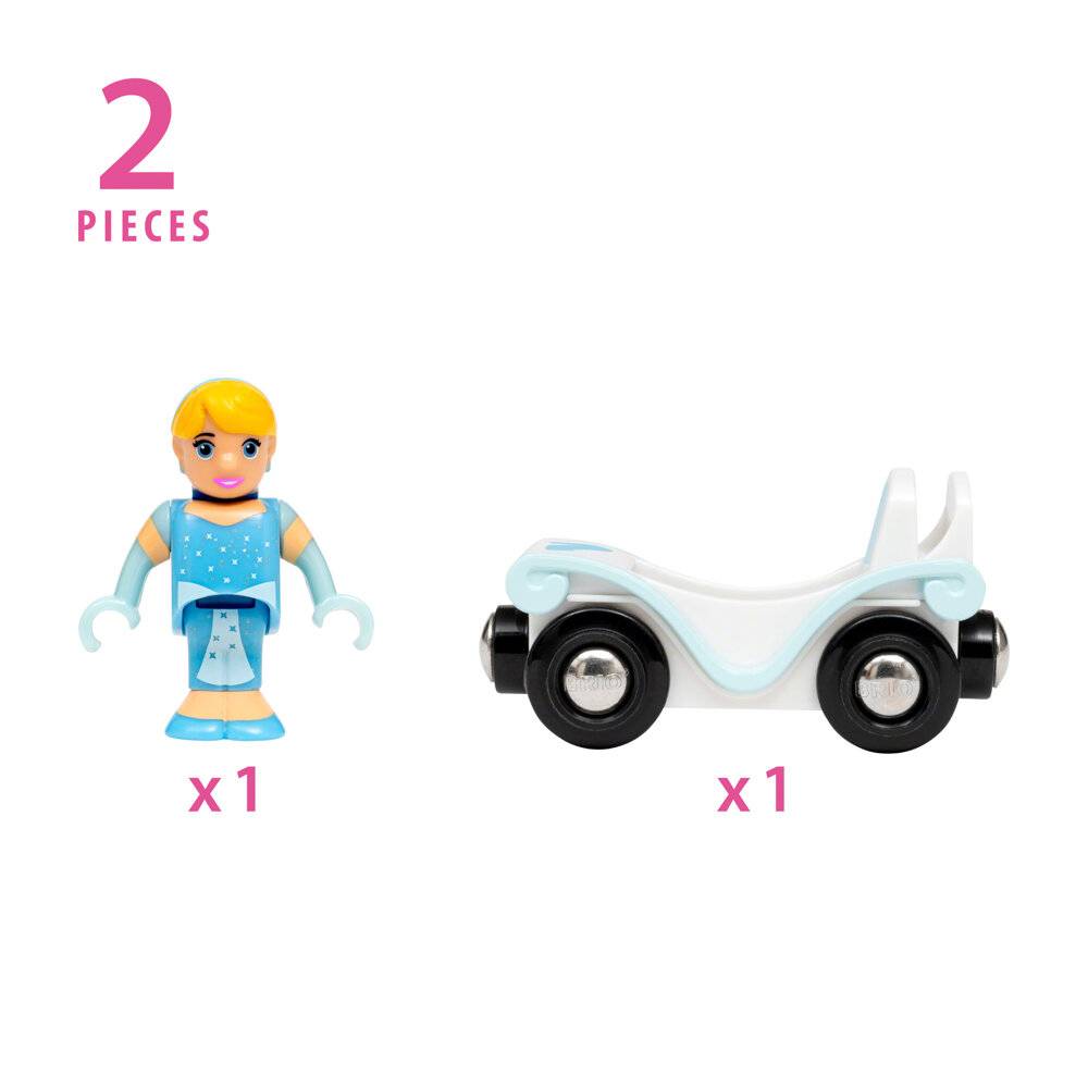 BRIO Disney Princess Cinderella mit Waggon, Spielfahrzeug