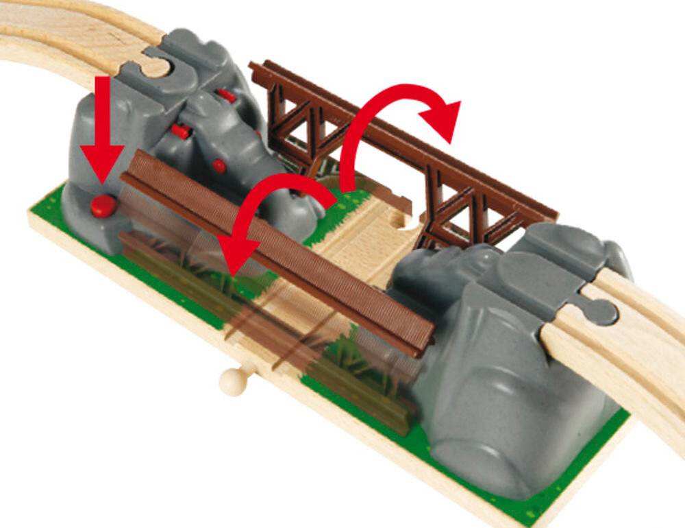 BRIO World EinsturzbrÃ ¼ cke, Bahn (braun/grau)
