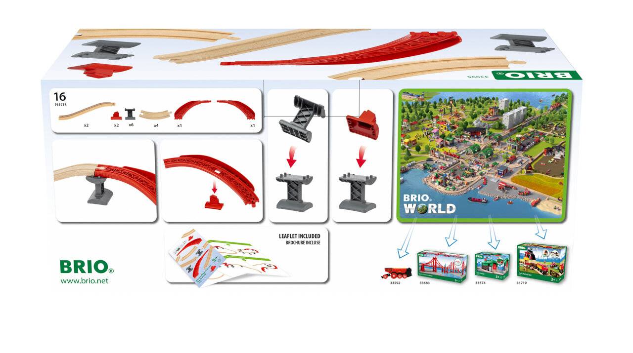 Ravensburger BRIO 63399500 BRIO Schienenpaket Berg und Tal
