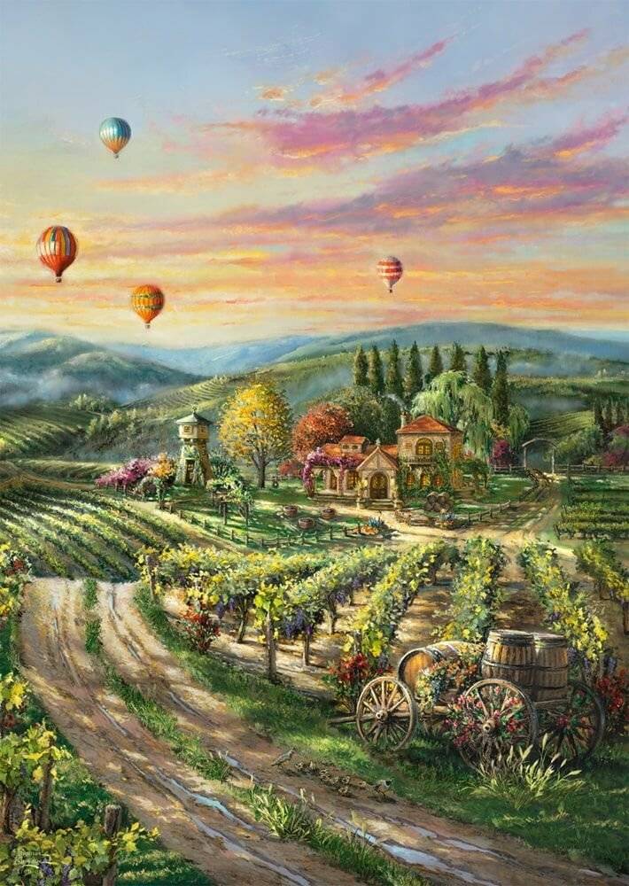 Thomas Kinkade Studios: Peaceful Valley Vineyard