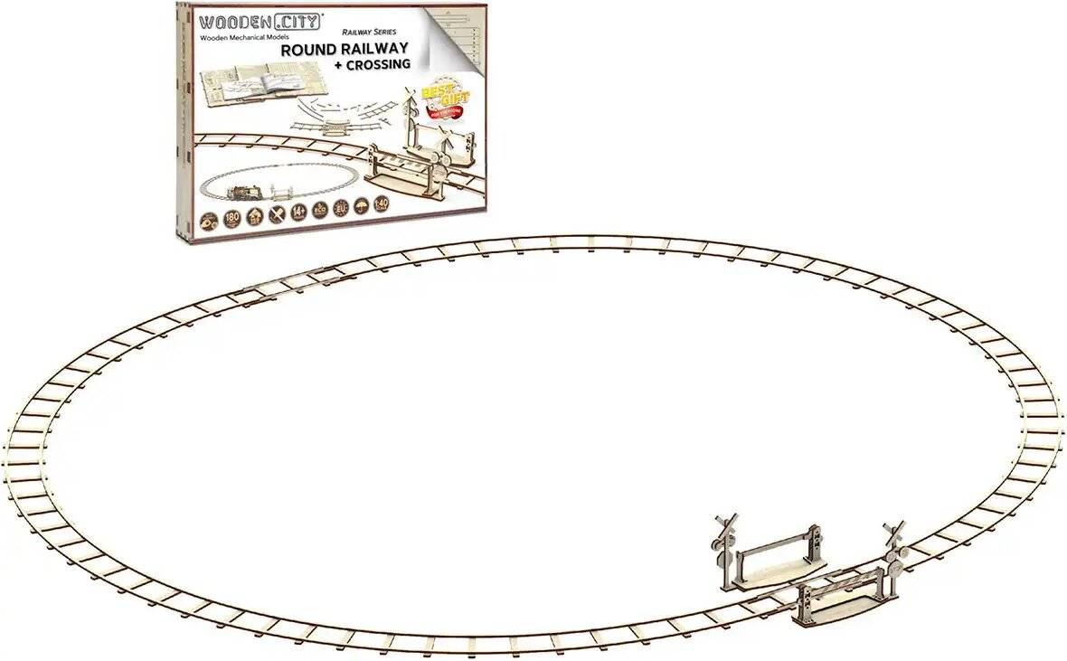 3D-Puzzle Spoorlijn & Kreuzung 164 cm Holz braun