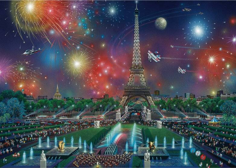 eiffelturm Karton Puzzle 37 cm 1000 Teile
