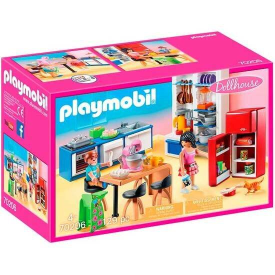 PLAYMOBIL 70206 Dollhouse FamilienkÃ ¼ che, Konstruktionsspielzeug
