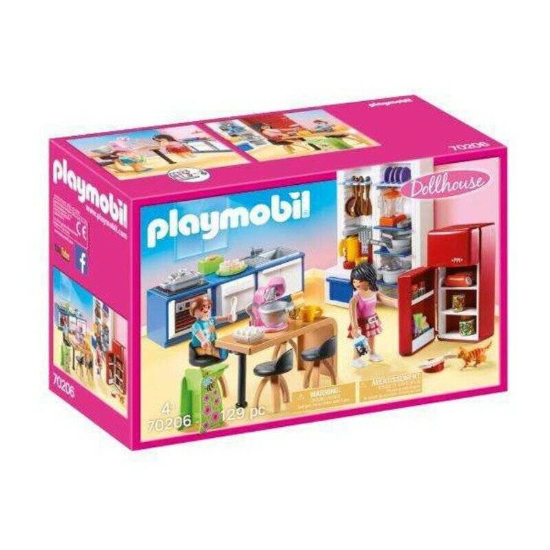 PLAYMOBIL 70206 Dollhouse FamilienkÃ ¼ che, Konstruktionsspielzeug