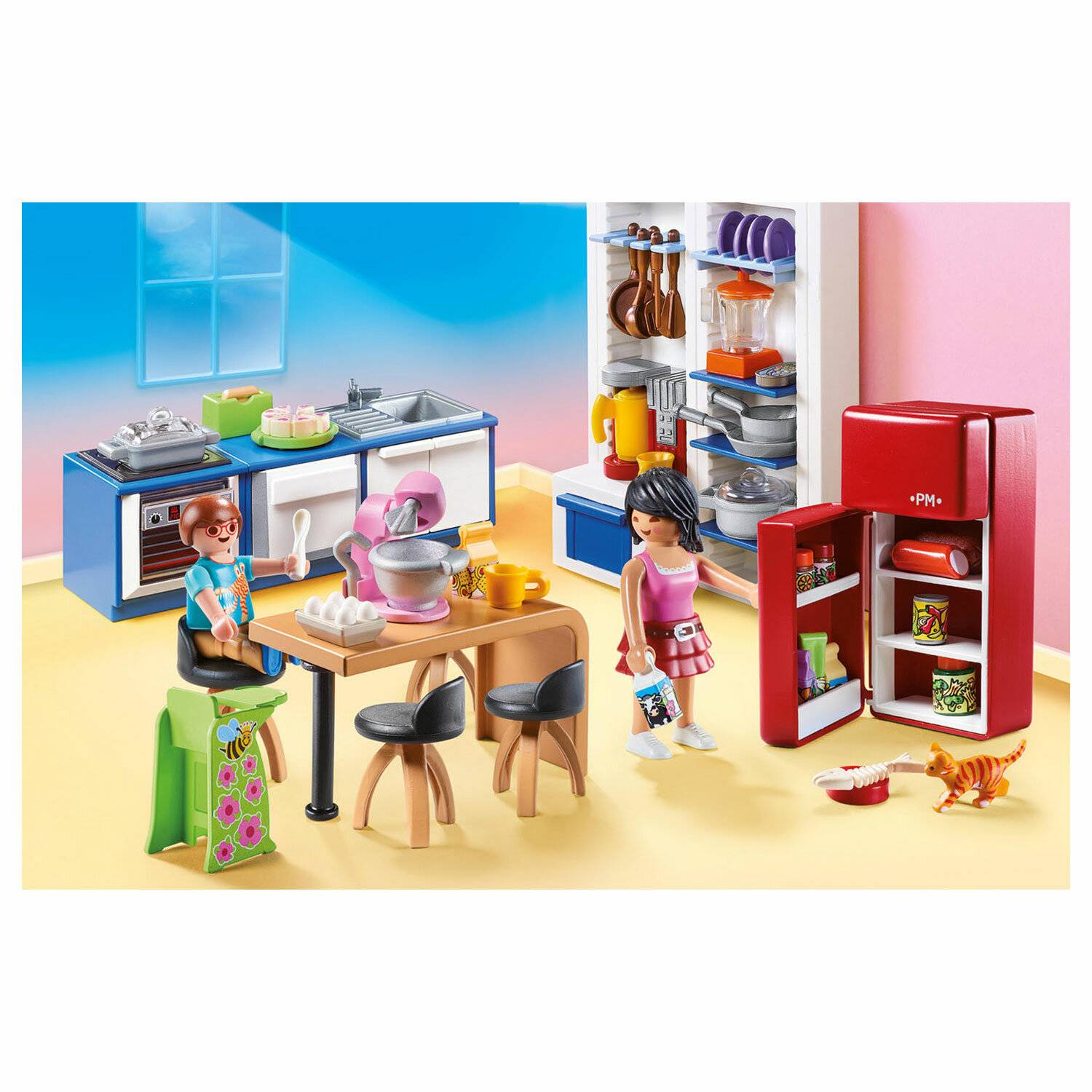 PLAYMOBIL 70206 Dollhouse FamilienkÃ ¼ che, Konstruktionsspielzeug