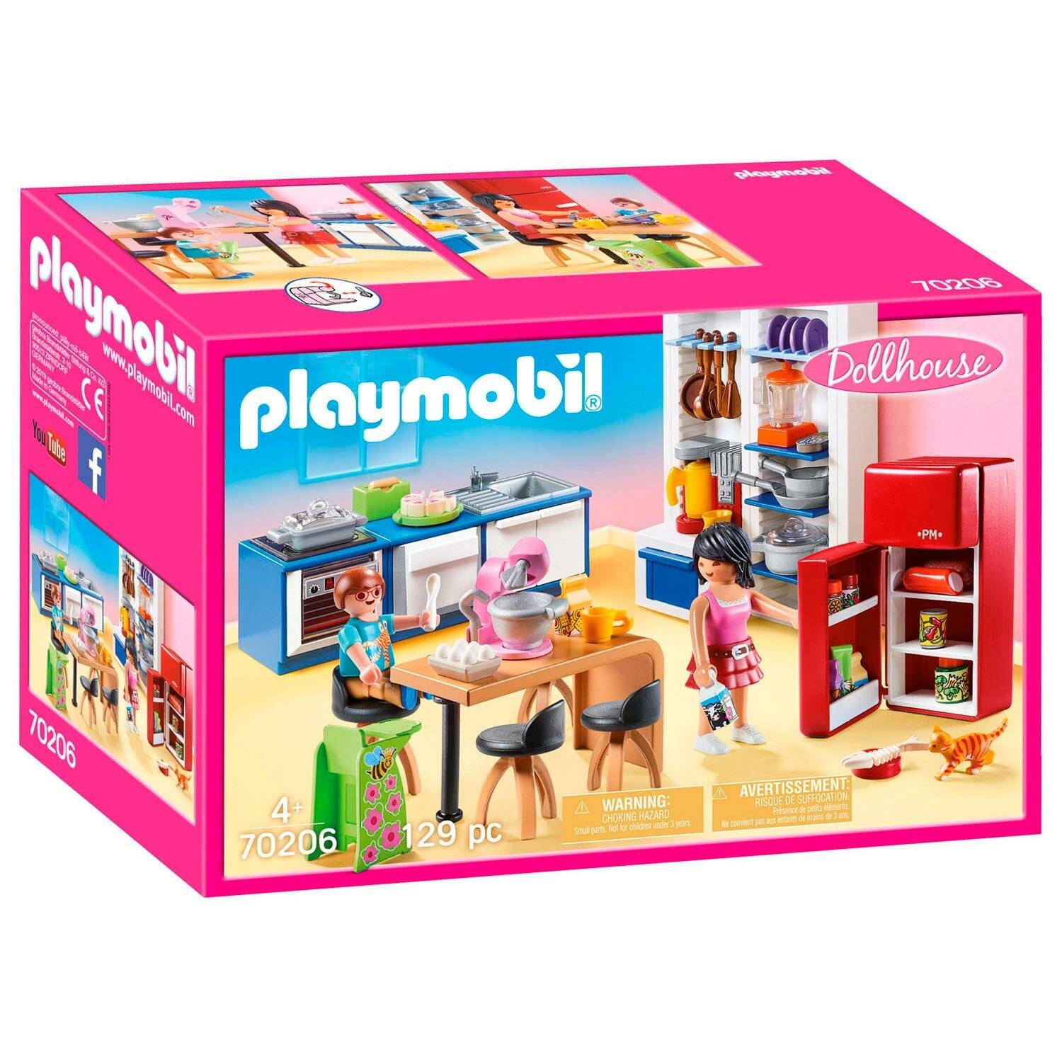 PLAYMOBIL 70206 Dollhouse FamilienkÃ ¼ che, Konstruktionsspielzeug