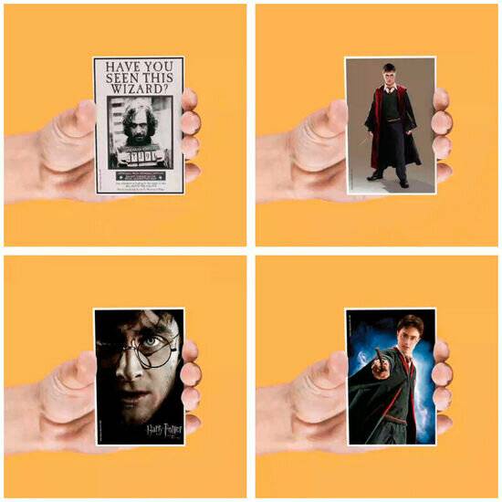 Harry Potter Satz von 4 sortierten Lentikularmagneten