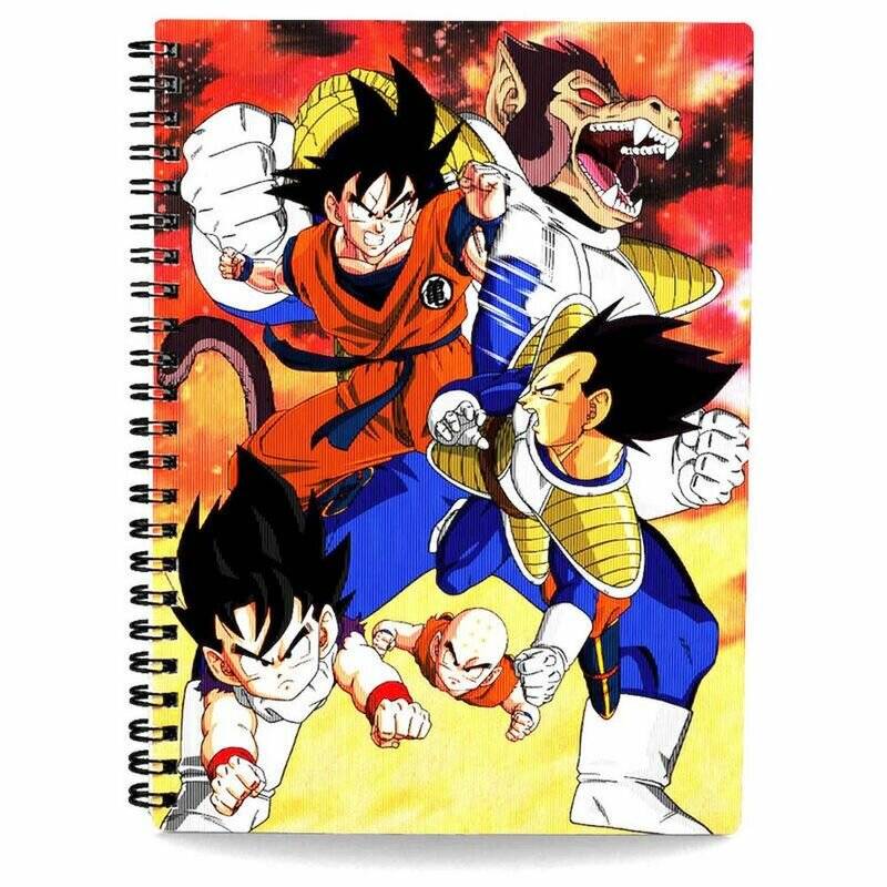 Dragon Ball Z Notizbuch mit 3D-Effekt Goku vs Vegeta