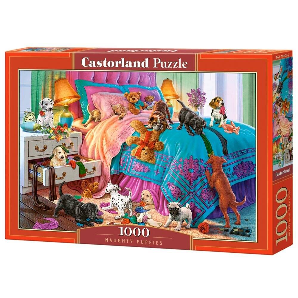 puzzle Naughty Puppies 68 x 47 cm 1000 Teile