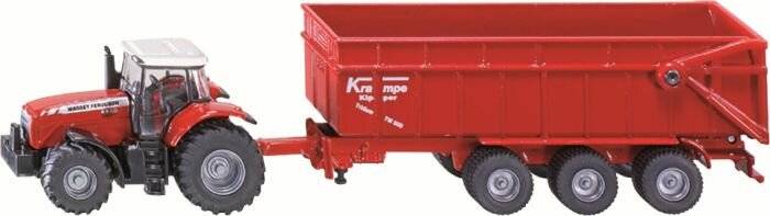 SIKU Massey Ferguson Traktor m. Anhänger