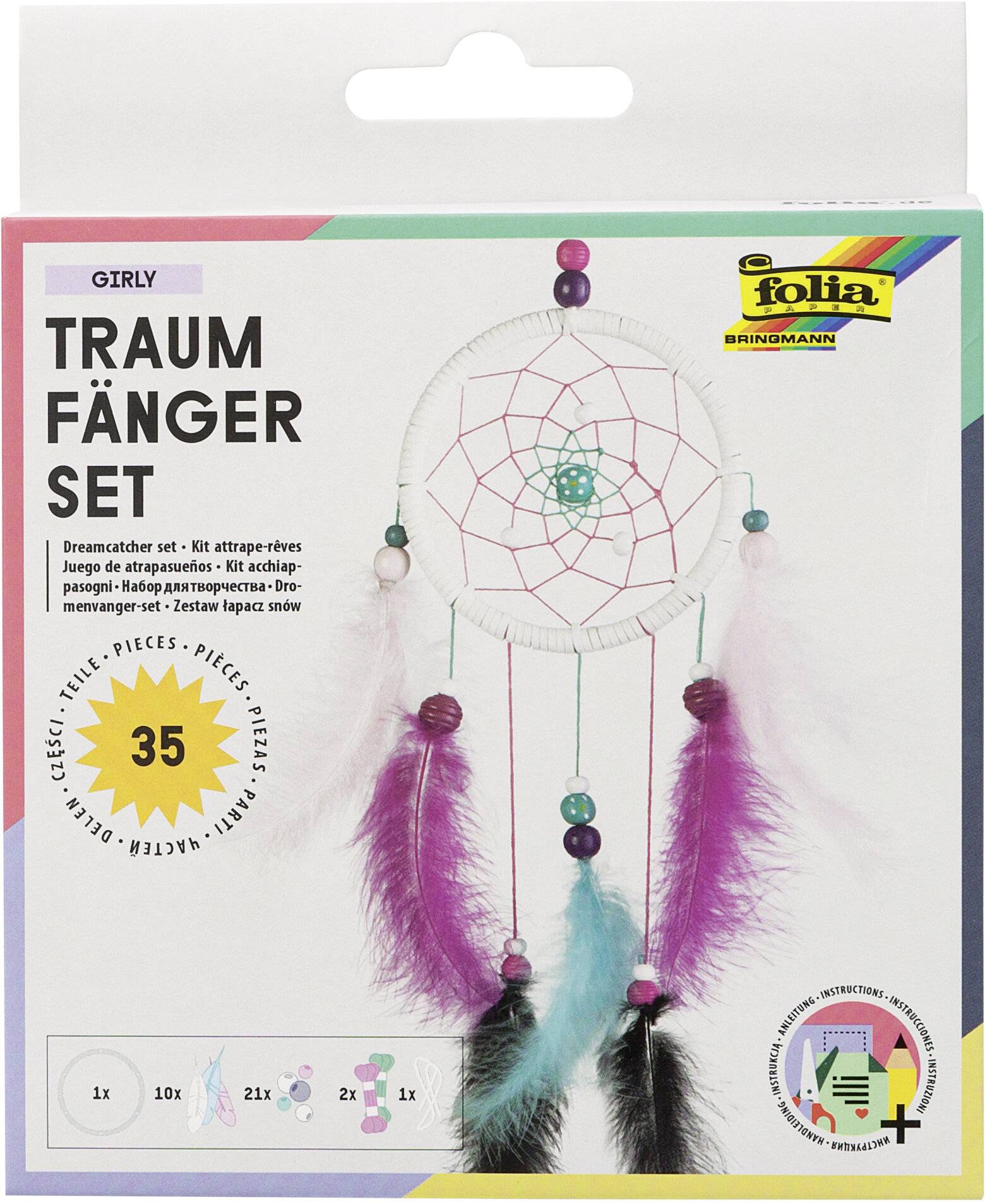 Traumfänger-Set GIRLY, 35 Teile