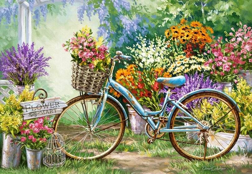 Jigsaw The Flower Mart Puzzles 1000 Teile