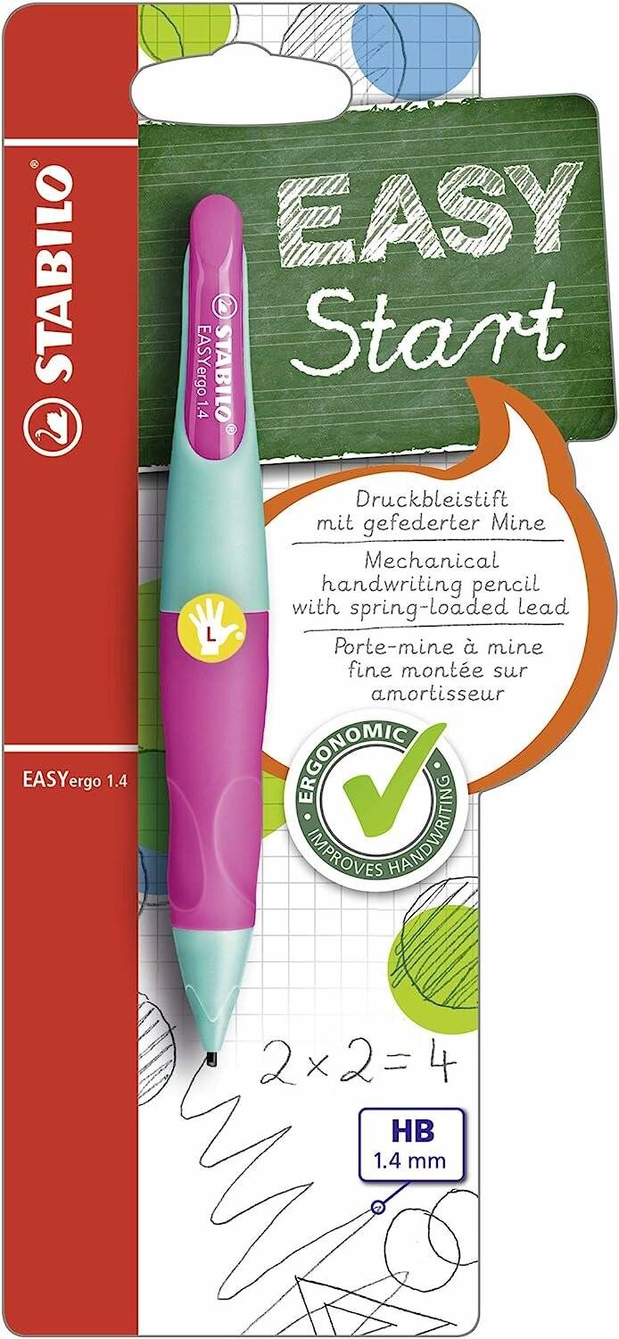 Druckbleistift EasyErgo 1,4mm L türkis-neonpink Linkshänder Stabilo