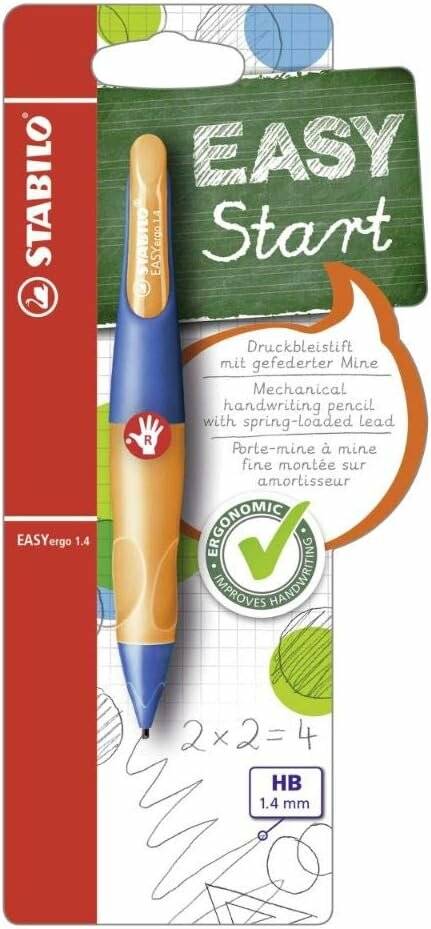 Druckbleistift EasyErgo 1,4mm R ultramarine- neonorange Rechtshänder Stabilo