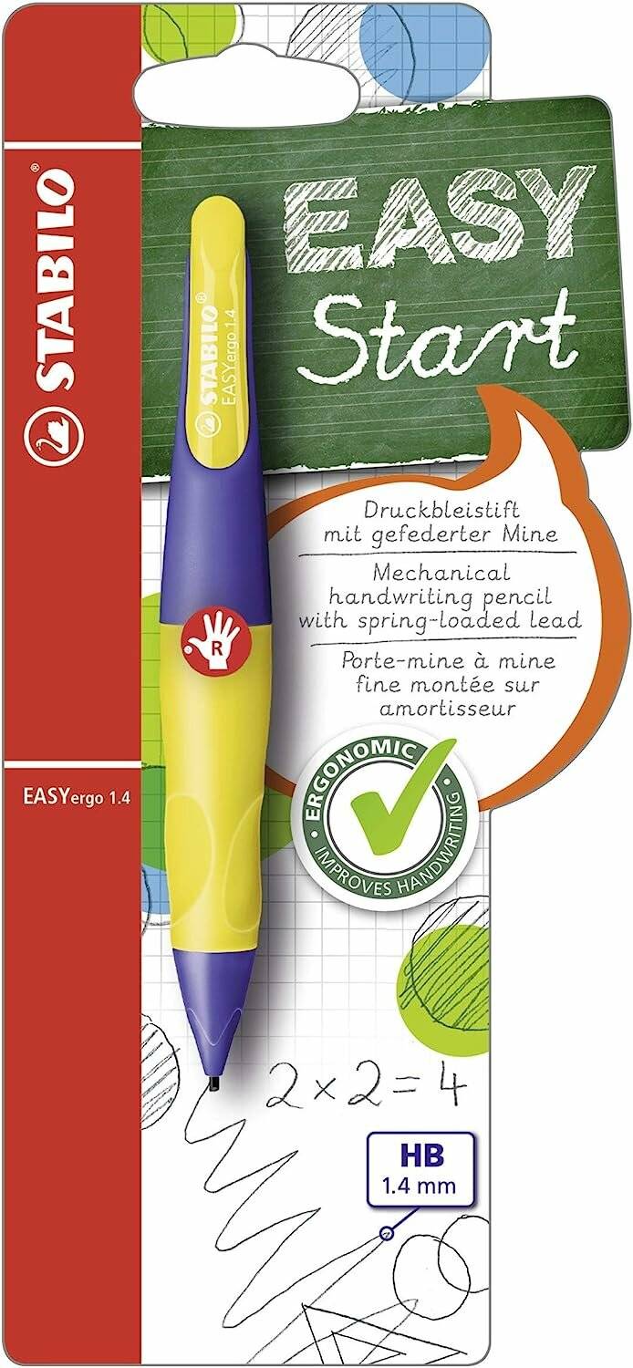 Druckbleistift EasyErgo 1,4mm R violett-neongelb Rechtshänder Stabilo