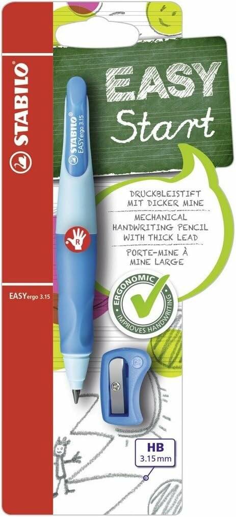 Druckbleistift Easy Ergo 3,15mm R hellblau-blau Rechtshänder Stabilo