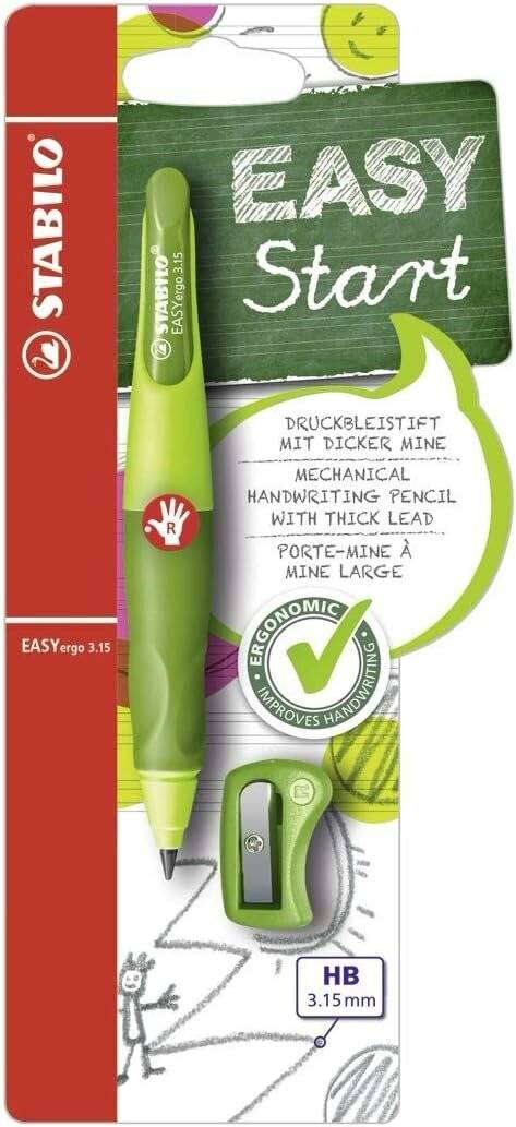Druckbleistift Easy Ergo 3,15mm R hellgrün-dunkel- grün Rechtshänder Stabilo