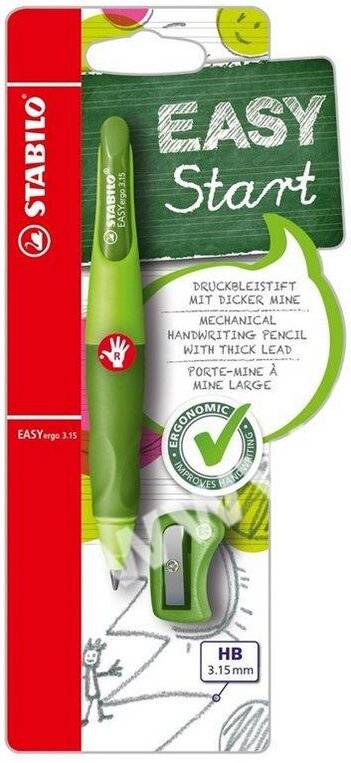 Druckbleistift Easy Ergo 3,15mm R hellgrün-dunkel- grün Rechtshänder Stabilo