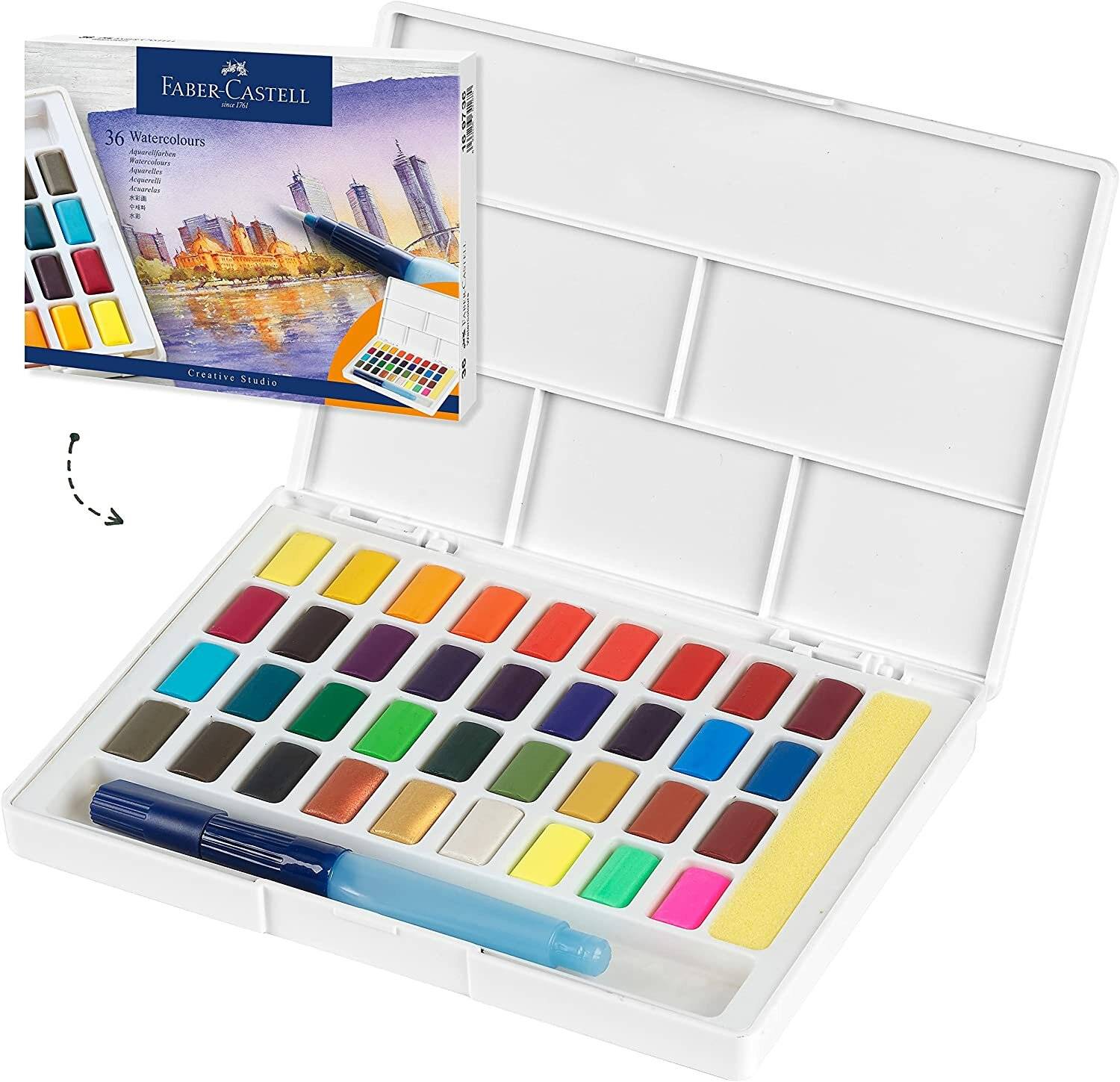 Aquarellfarben 36er in Näpfchen FC 169736 hoch pigmentiert Creative Studios