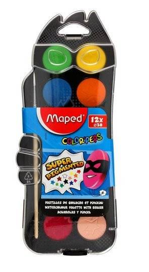 Farbkasten 12er Color Peps mit Pinsel Maped